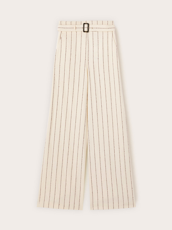 Pantaloni palazzo gessati The Tailoring Lab