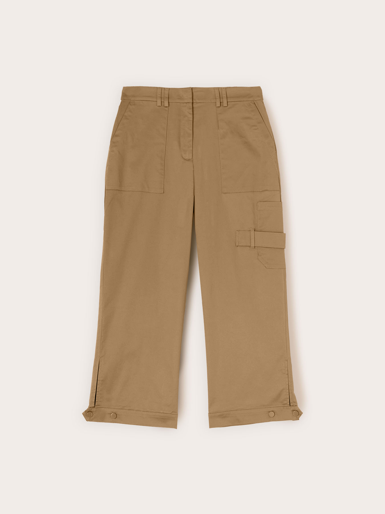 Pantaloni cargo in gabardine di cotone image number 4