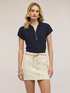 Polo in maglia misto viscosa image number 2