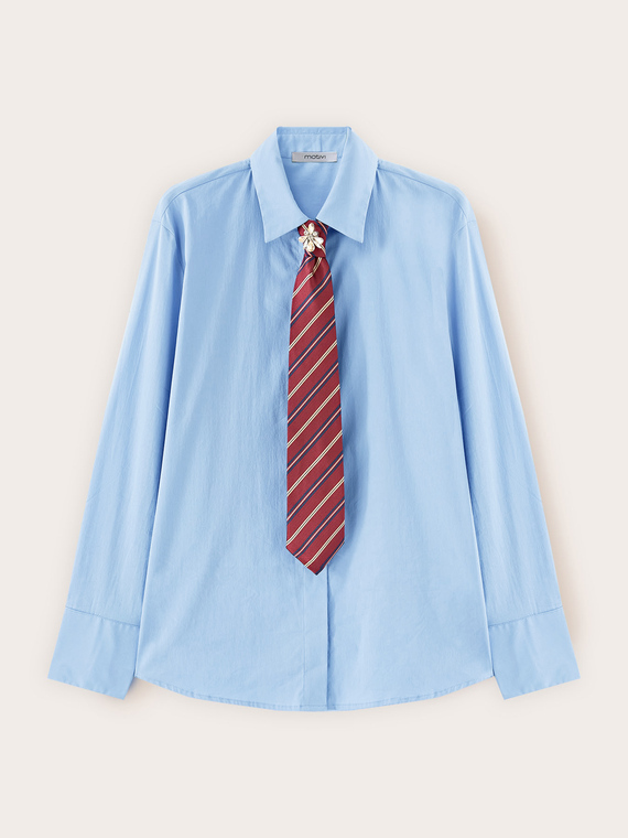 Camicia in popeline con cravatta