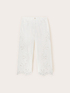Pantaloni cropped con ricami sangallo image number 4