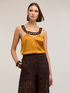 Top in raso con dettaglio metallico image number 0