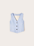 Gilet sartoriale in lino image number 4