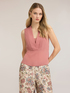 Top scollo a v in georgette image number 3