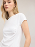 T-shirt con drappeggio laterale asimmetrico image number 2