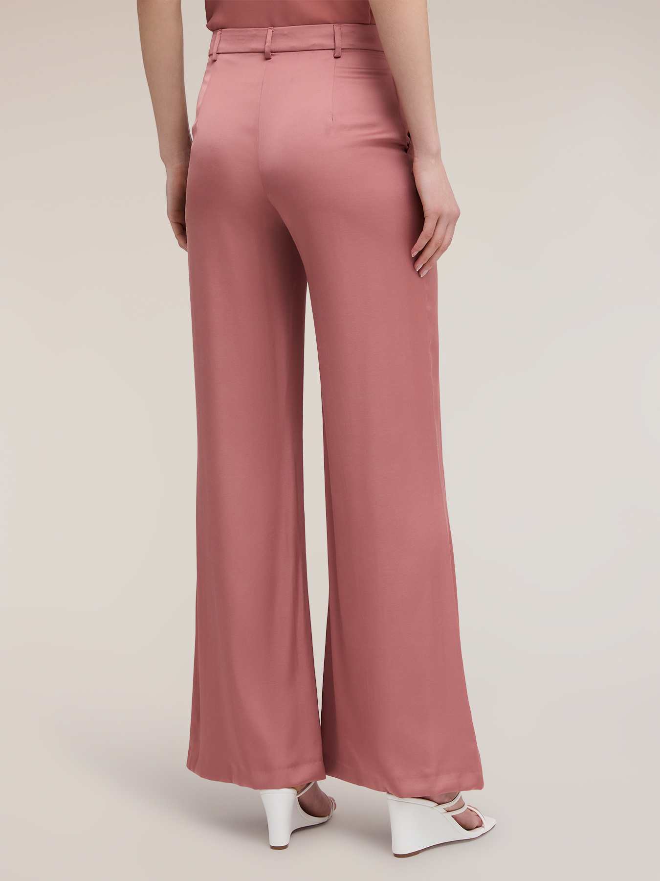 Pantaloni palazzo satin image number 1