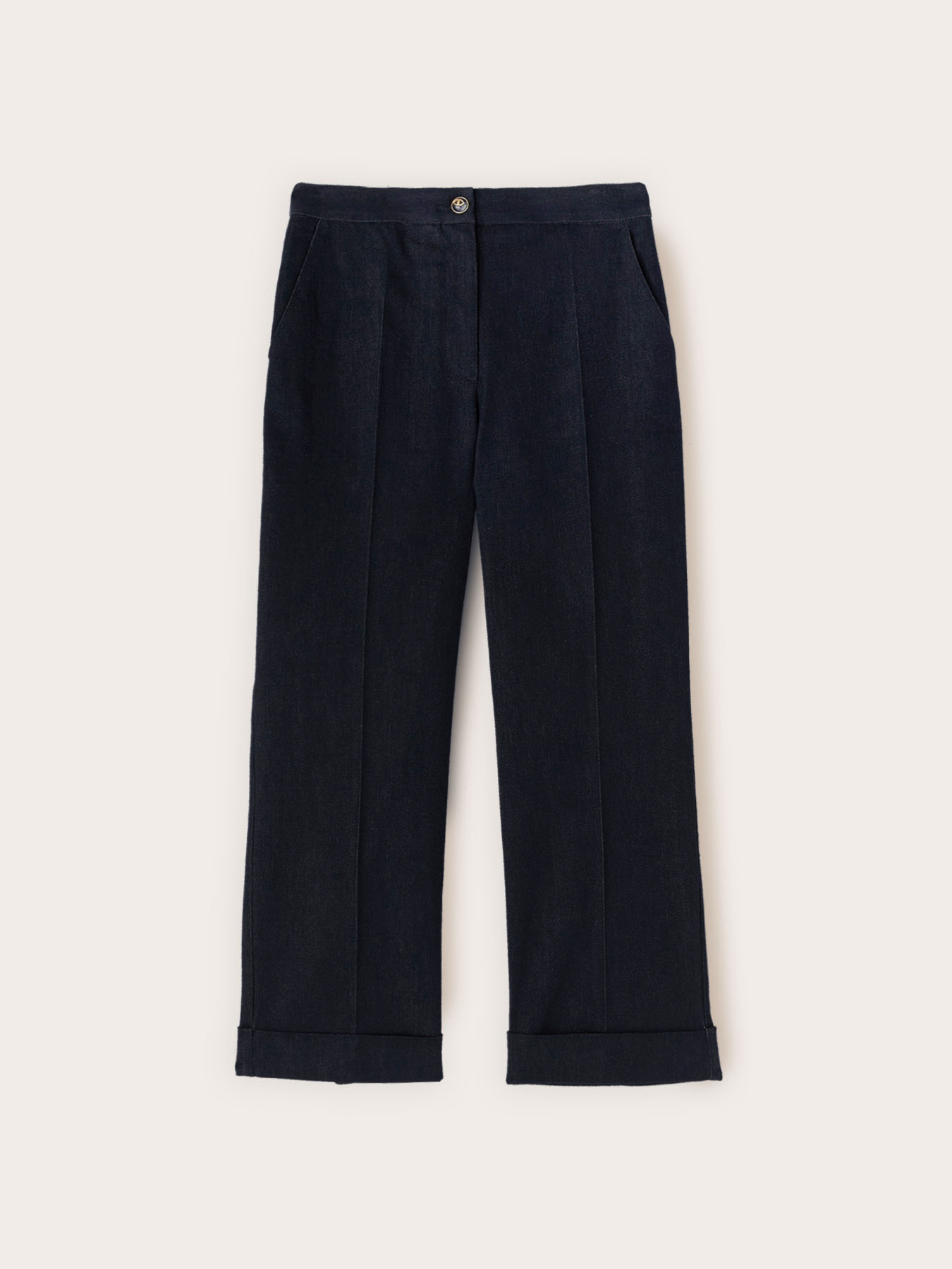 Jeans cropped con risvolto image number 4