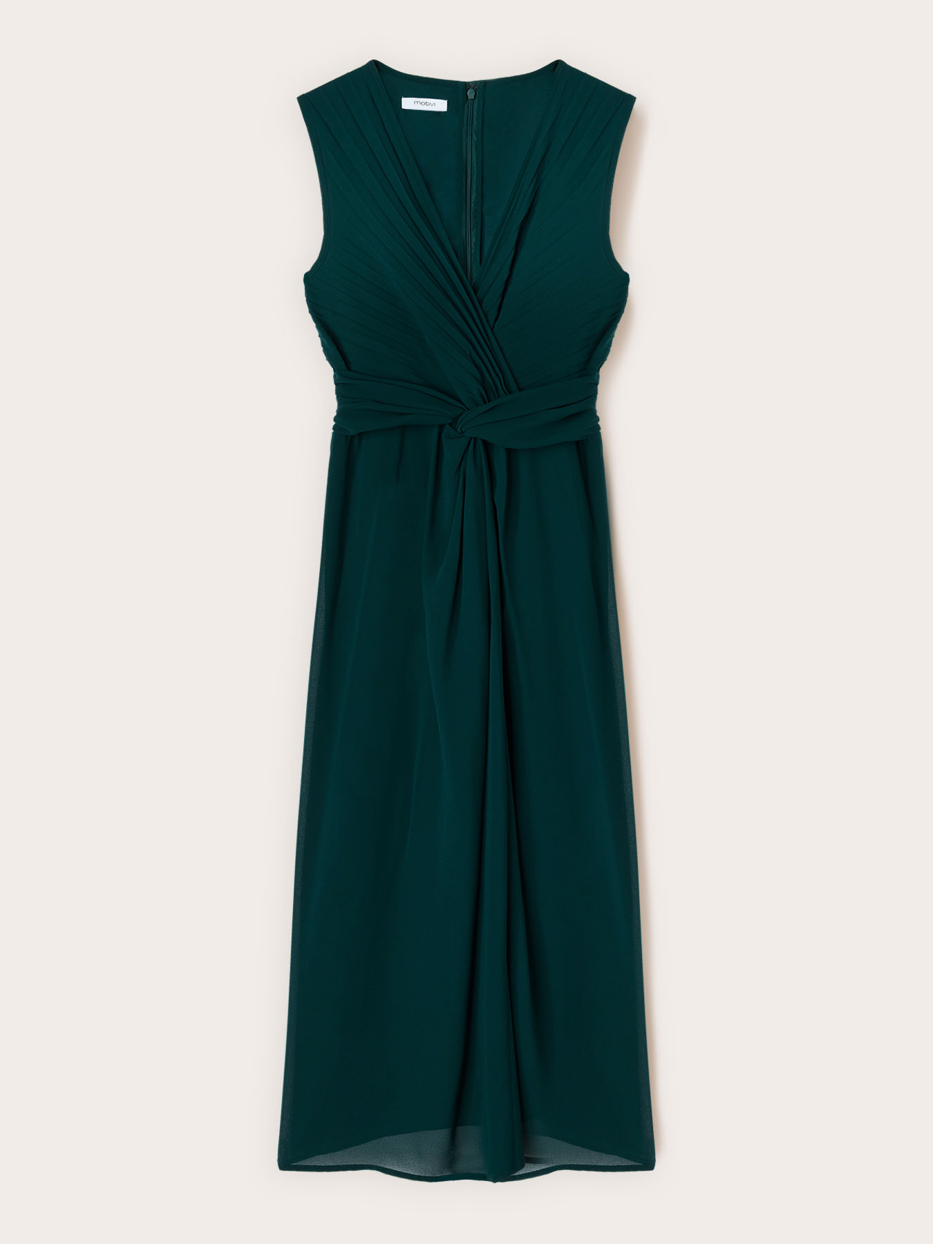 Vestito tubino in georgette con drappeggio image number 4