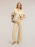 Pantaloni flare in misto lino image number 0