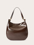 Hobo bag in tessuto spalmato lucido image number 2
