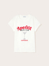 T-shirt con stampa e applicazioni di strass image number 4