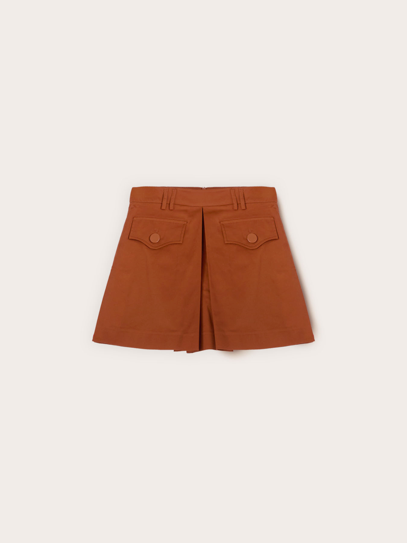 Shorts a vita alta con piega a soffietto image number 4
