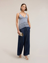 Top in maglia a righe in misto lurex image number 2