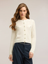 Cardigan in maglia traforata image number 0