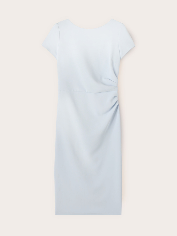 Vestito tubino in cr&ecirc;pe con drappeggio