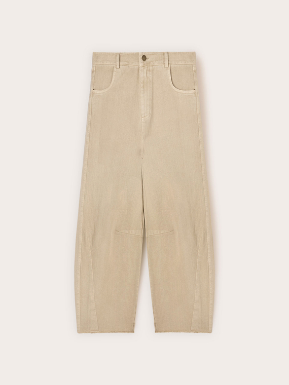 Pantaloni balloon in drill di cotone