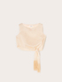 Top in voile con nodo e frange image number 4