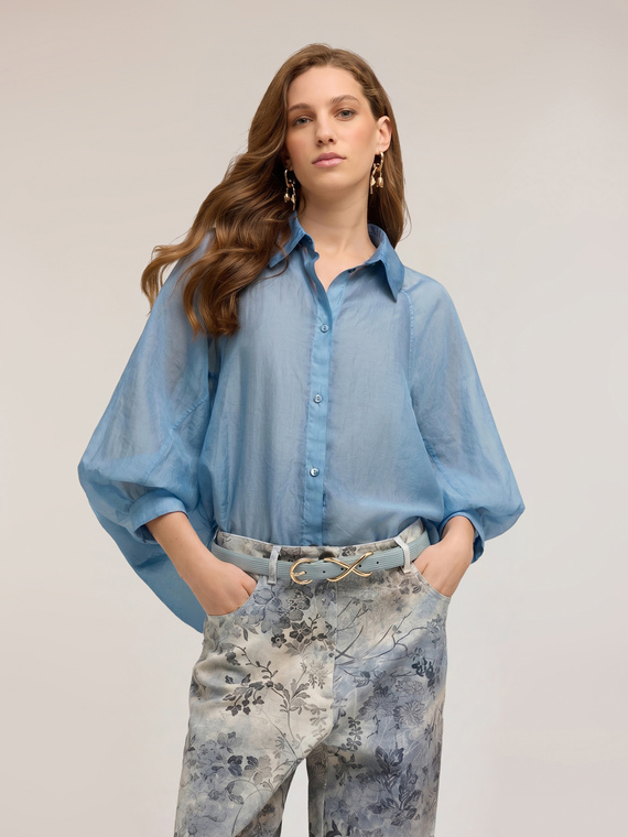 Camicia over misto lyocell