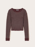 Maglia con lavorazione a rete lurex image number 3