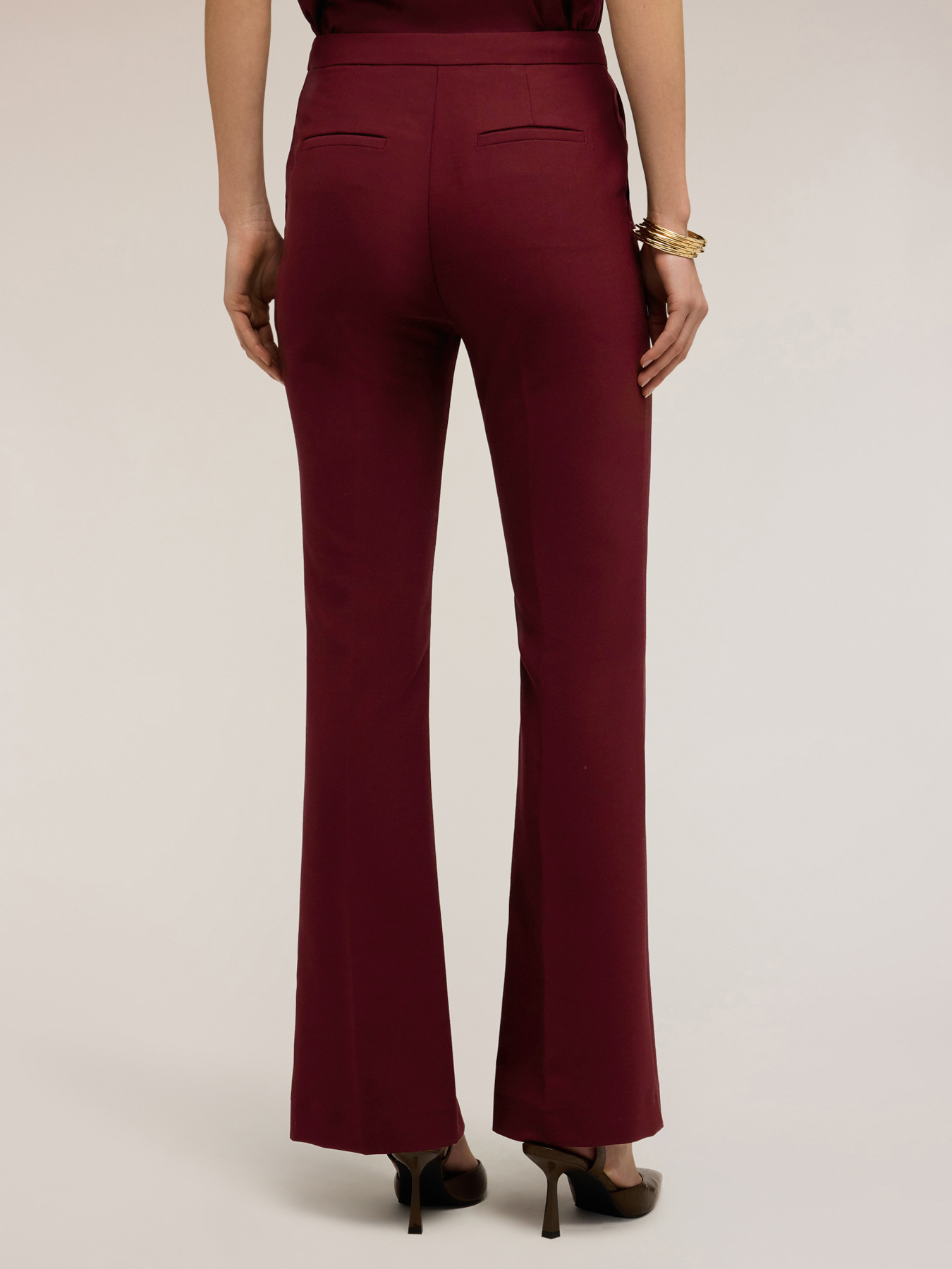 Pantaloni bootleg in poliviscosa image number 1