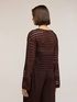 Cardigan in maglia traforata misto lurex image number 1