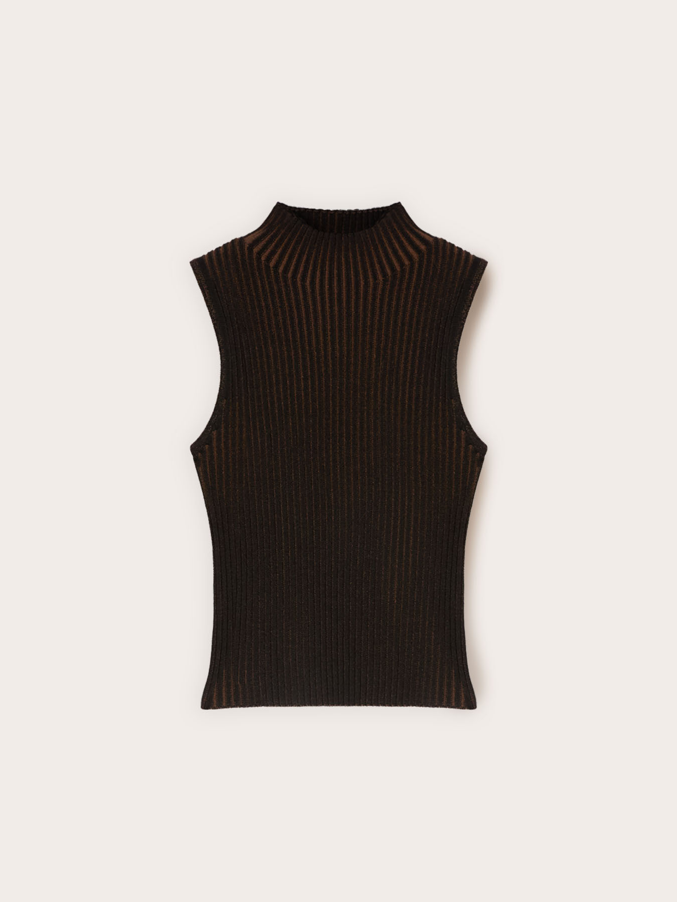 Top in maglia a coste vanis&eacute; image number 4