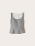 Top misto cotone tinto filo con fantasia vichy image number 4