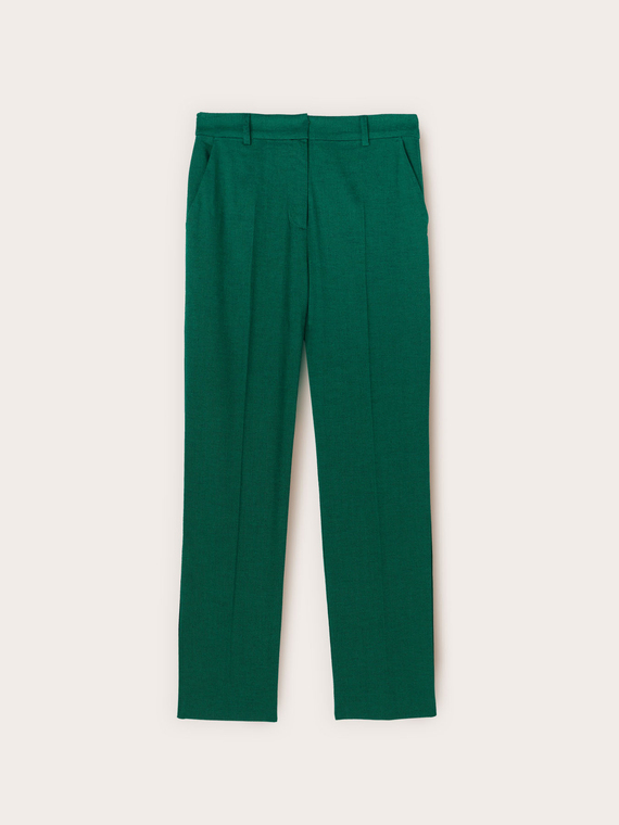 Pantaloni chino in misto lino