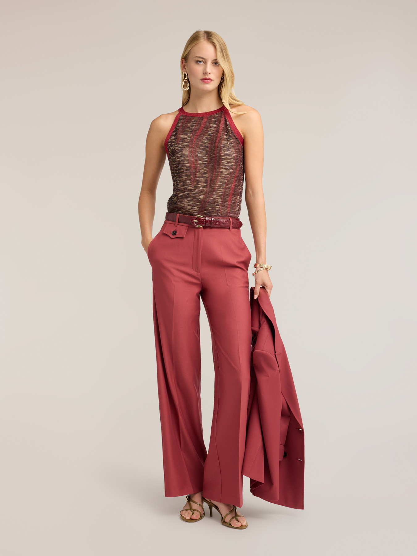 Top in maglia fine viscosa fiammata image number 2