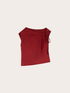 Top in raso con scollo asimmetrico drappeggiato image number 4