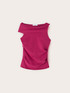 Top in jersey con scollo a barchetta asimmetrico image number 4