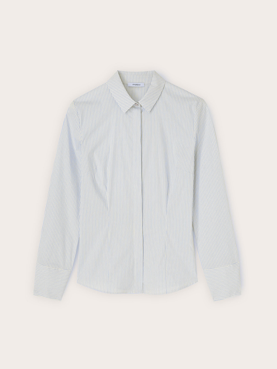 Camicia in popeline a righe