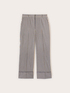 Pantaloni cropped a righe in misto cotone image number 4