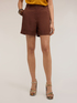 Shorts in misto lino con risvolto image number 0