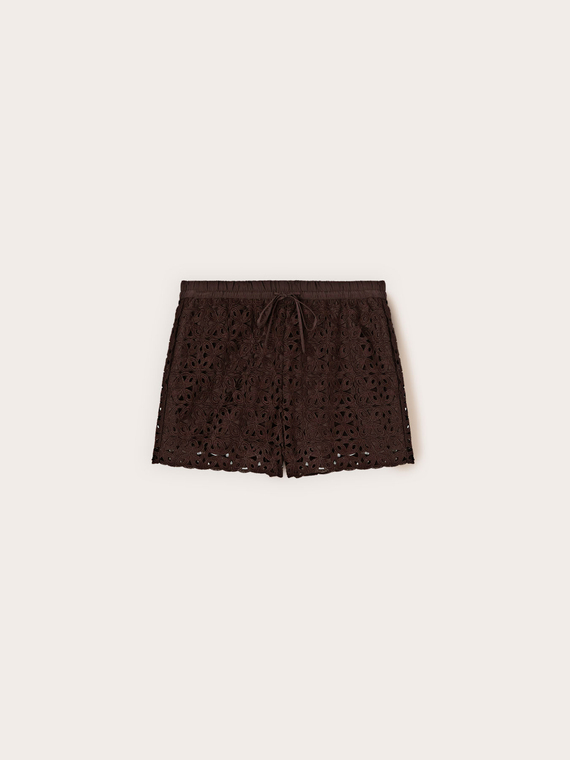 Shorts in pizzo macram&eacute;