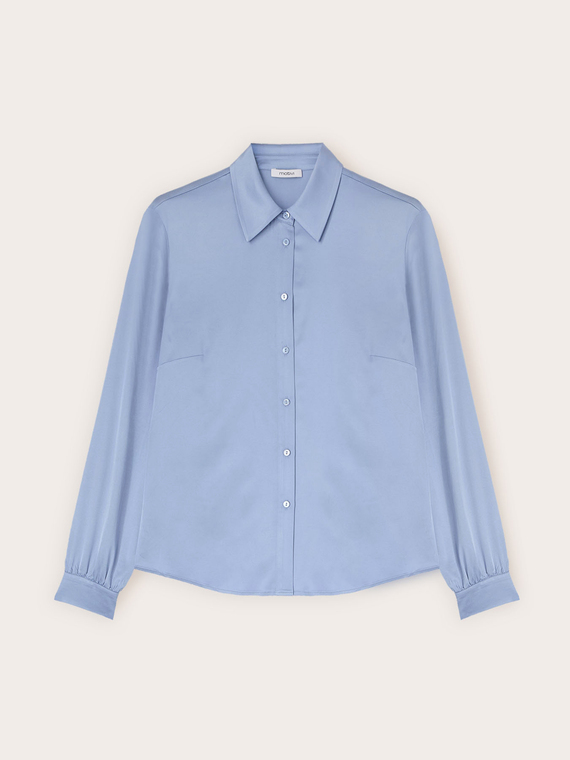 Camicia in raso di viscosa
