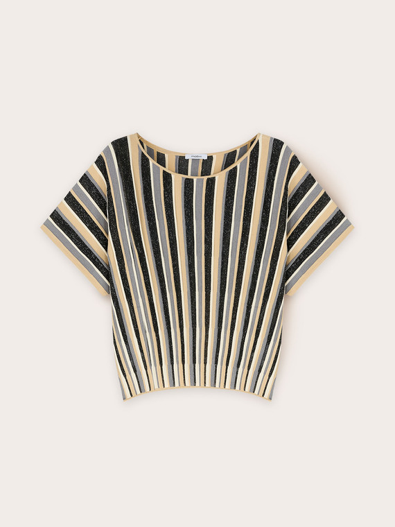 Maglia lurex a kimono