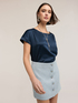 T-shirt bimaterica misto cotone image number 0