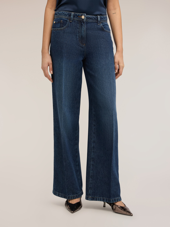 Jeans palazzo wide fit misto lyocell