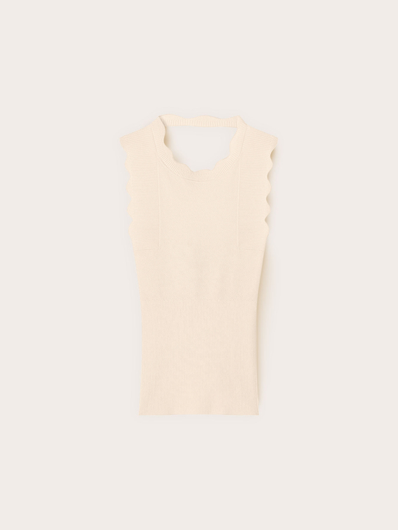 Maglia con smerlatura e cut-out posteriore