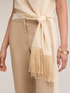 Top in voile con nodo e frange image number 3
