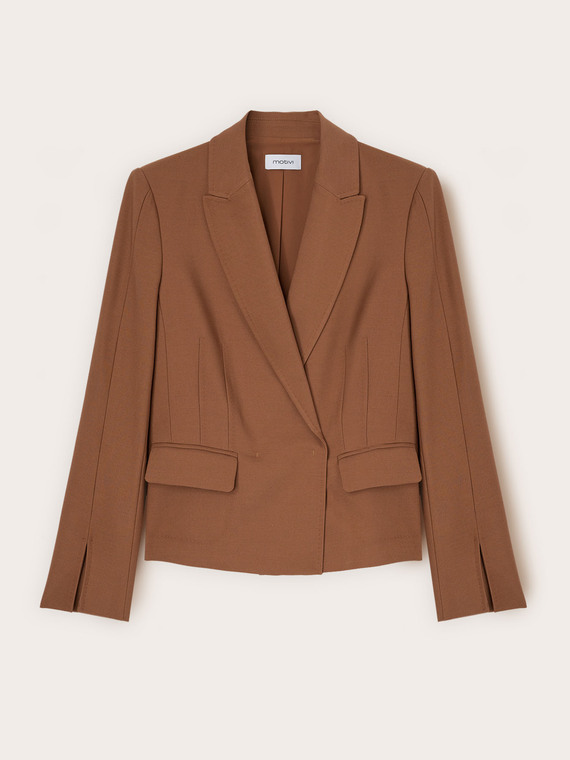 Blazer con spacco al fondo manica