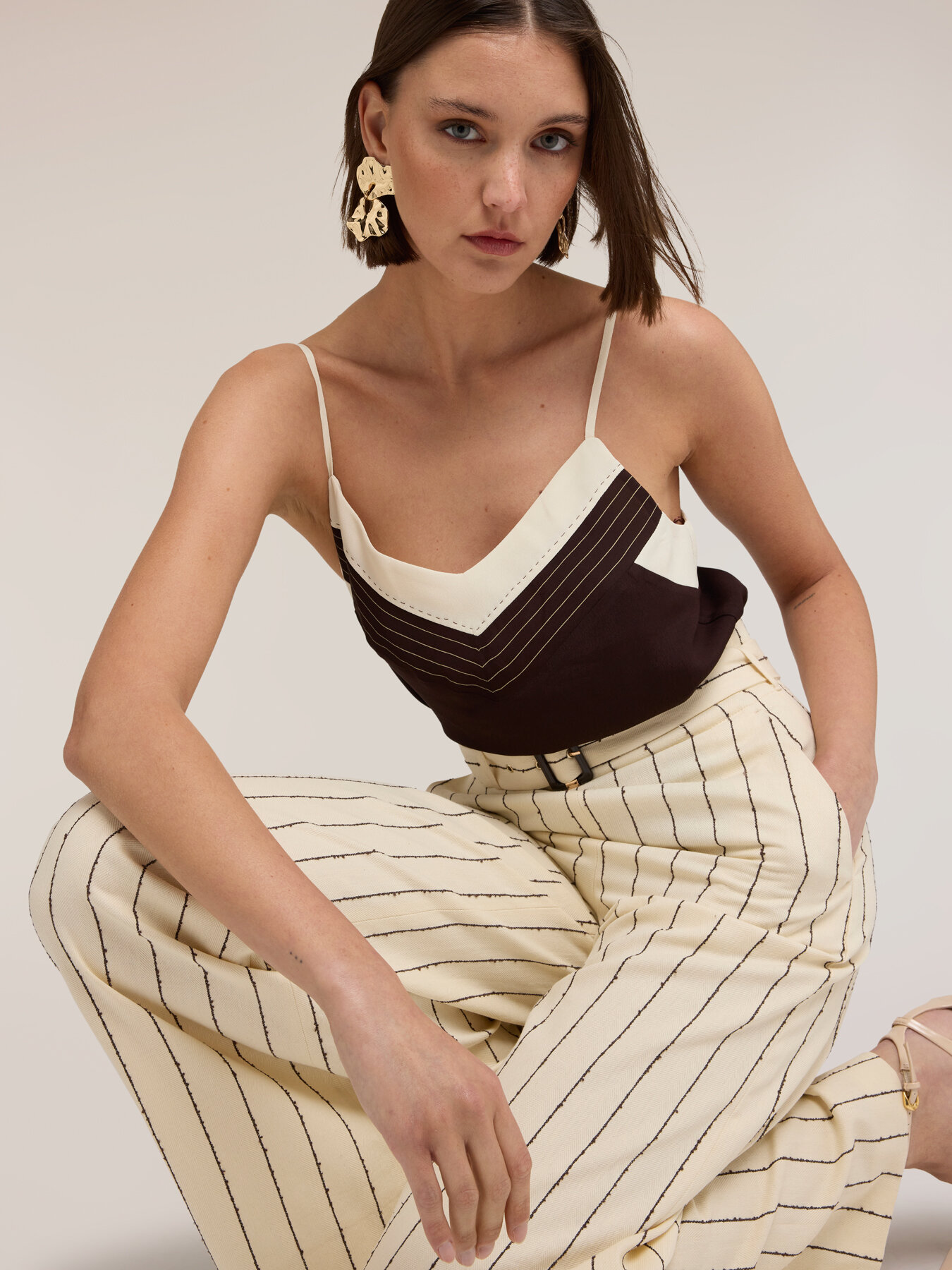 Top in cr&ecirc;pe de chine The Tailoring Lab image number 4