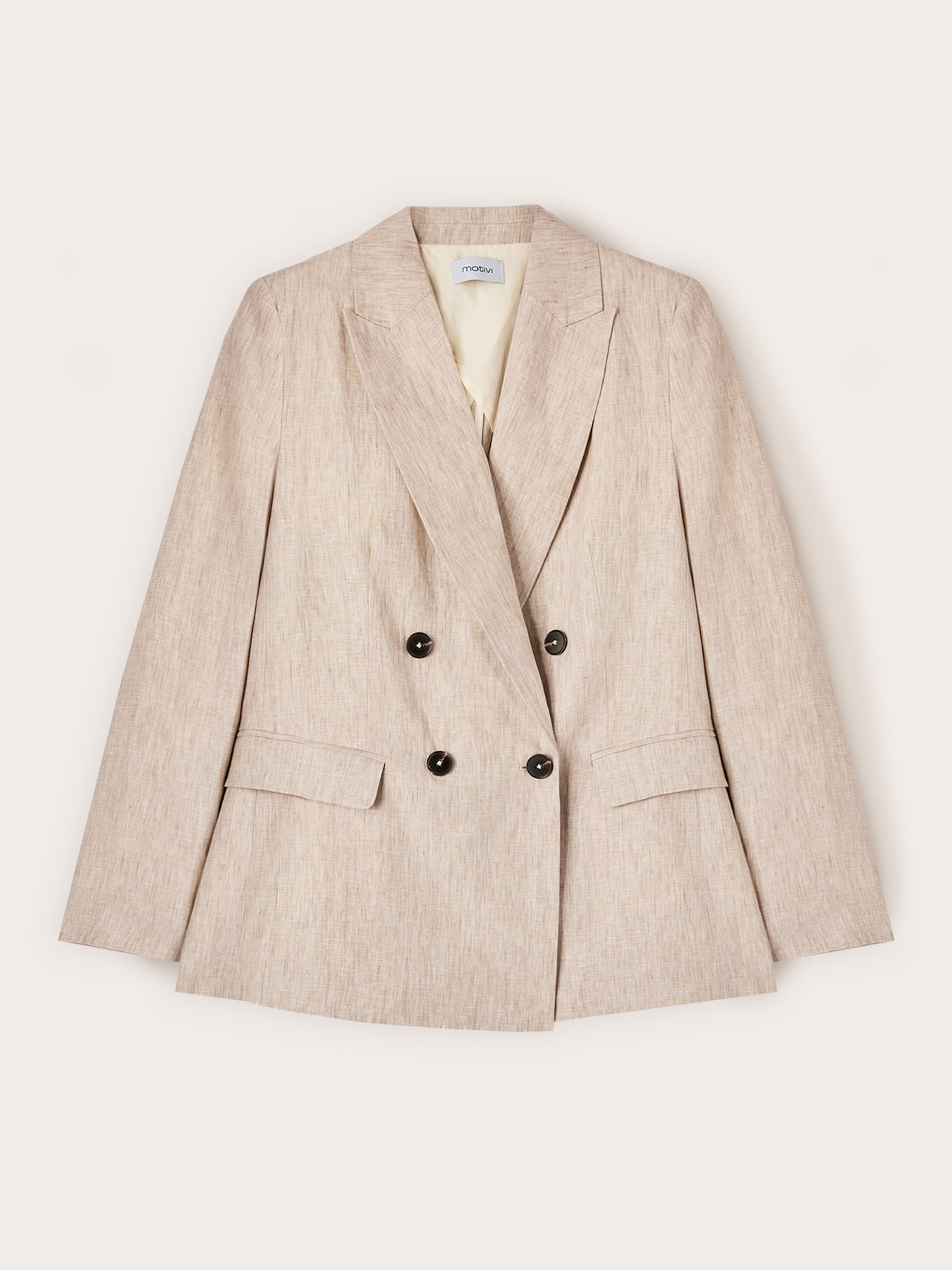 Blazer doppiopetto in lino image number 4