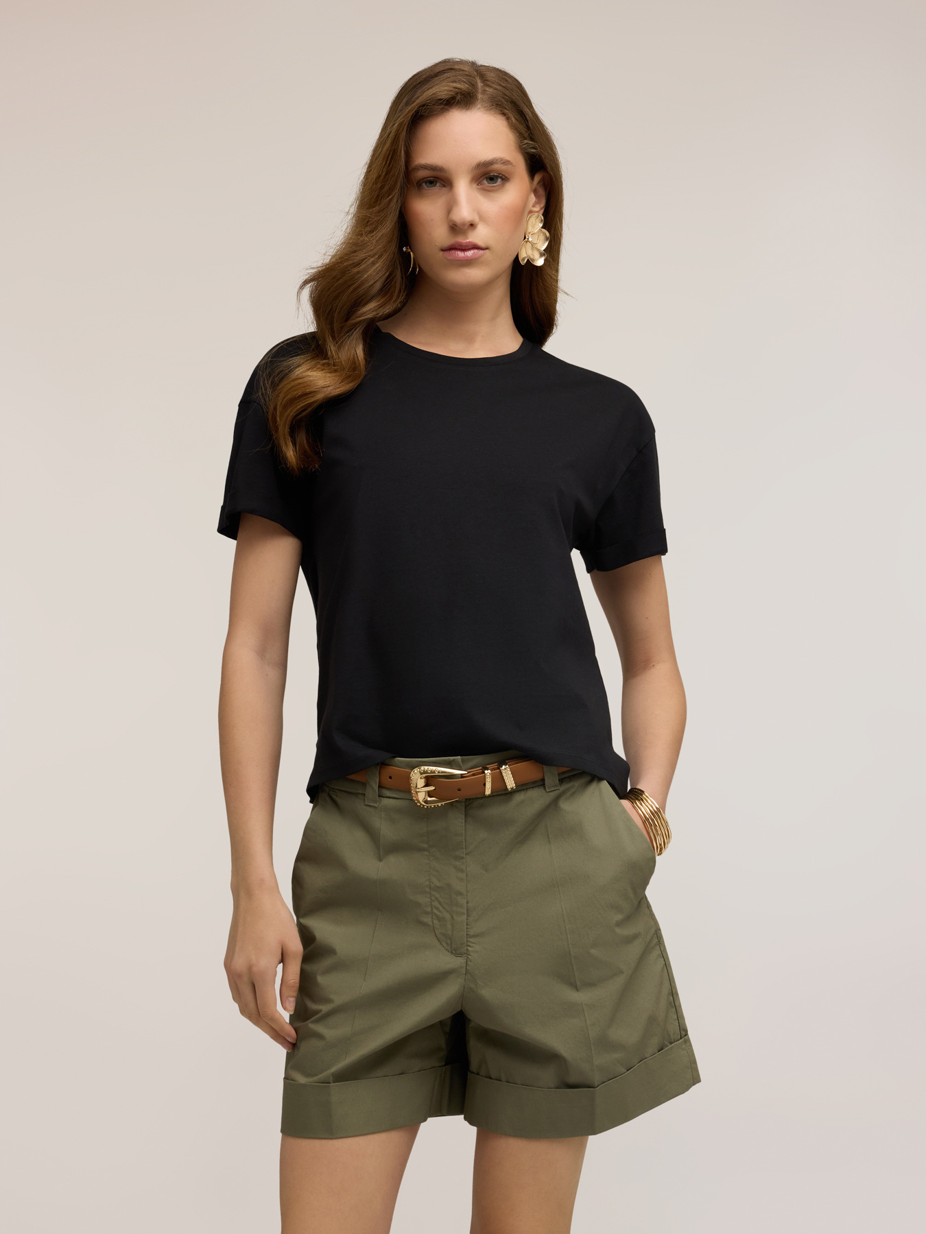 T-shirt boxy con logo ricamato image number 2