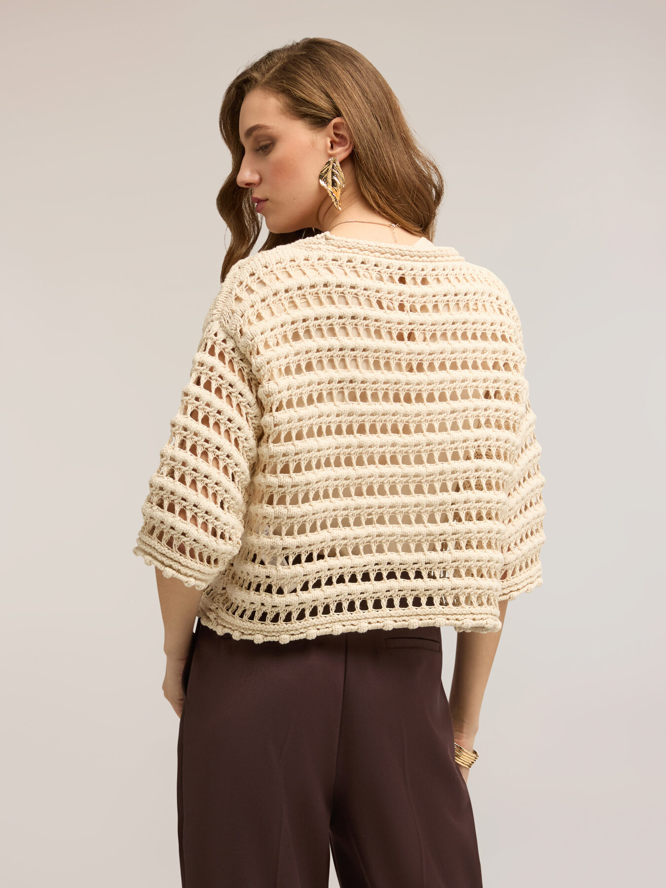 Maglia effetto crochet image number 1
