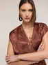 Blusa kimono in raso jacquard image number 3