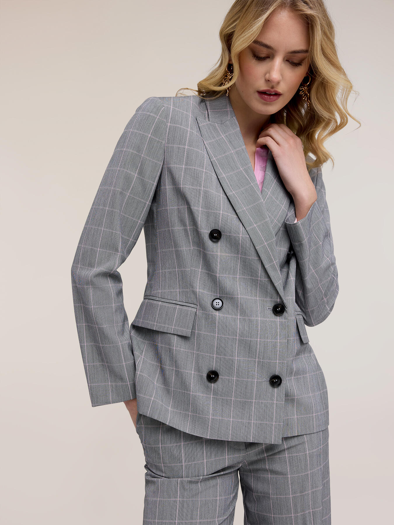 Giacca blazer fantasia principe di Galles image number 0