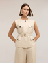 Gilet sahariana misto lino lyocell image number 2
