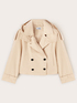 Trench corto in gabardina misto cotone image number 4
